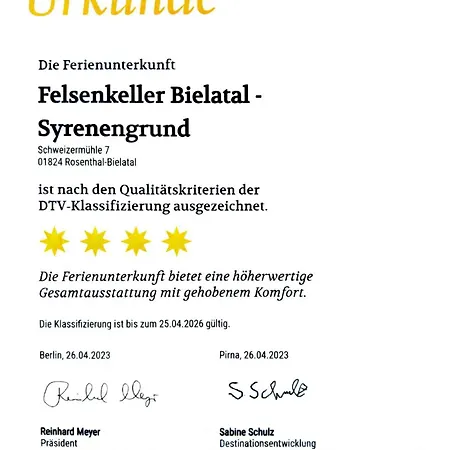 Felsenkeller Bielatal *